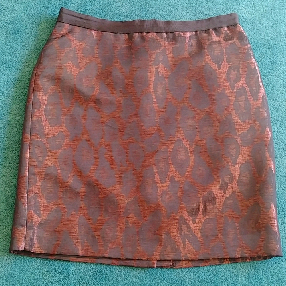 Ann Taylor shimmery animal print skirt